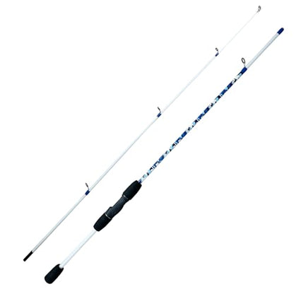 6'6" Fiberglass Casting Rod, 2-Piece Skull Design, Durable & Sensitive with Split-Grip Handle, Perfect for Bass, Pike, Catfish Fishing in Freshwater & Saltwater - color: HLZB-6'0", size: 6'0"