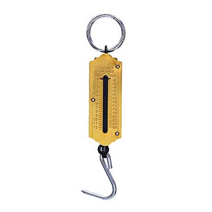 Yellow Fishing Scale with Hook Portable Mechanical Luggage Scale Weight Scale Auto-Off Function for Household, Shops, Luggage, Travel, Fishing, Outdoors