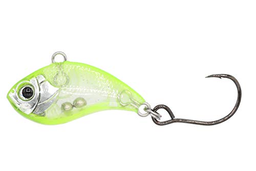 Eurotackle Z-Viber Original - Ultra Light and Ice Fishing Lure - Lipless Crankbait - 1/16oz Rattle Bait (1") - color: Chartreuse