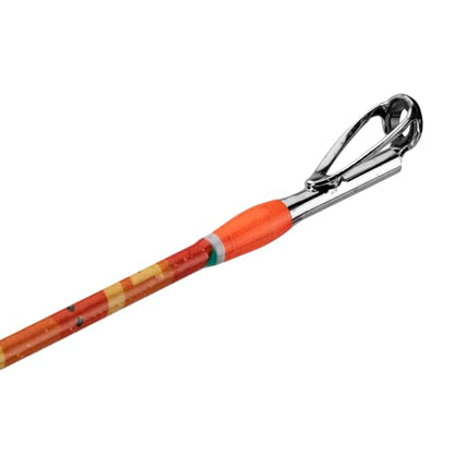 ProFISHiency 6' Krazy Rec Spincast Combo | Micro Spincast Reel | Aluminum Handle w/Cork Knobs | Pre-Spooled w/ 6lb Hi-VIZ - style: Orange Line 4.1:1 Gear Ratio
