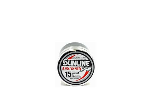 Sunline Assassin FC Fluorocarbon Fishing Line – 100% Fluorocarbon, P-Ion Technology, Multiple Line Weights & Spool Sizes - size: 15-Pound/ 660-Yards