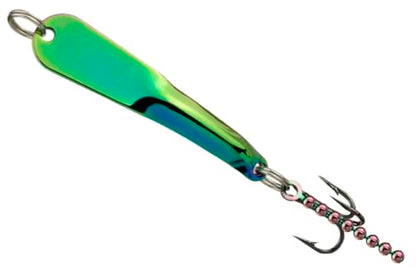 IRON DECOY Steely Fishing Lure Spoon, Casting, Trolling, Jigging, Ice, Lake, River, Stream, Freshwater, Trout, Bass, Walleye, Salmon, Crappie, Pike - color: Prism, size: 1/12 OZ