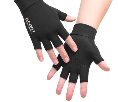 UV Sun Protection Fingerless Gloves for Men Outdoor Driving Fishing Gloves