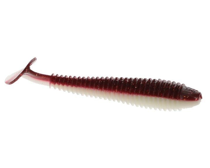 Strike King Rage Swimmer Saltwater Soft Bait Fishing Lure, 3.75", Wide-Bodied Paddle Tail - color: Crimson Gold