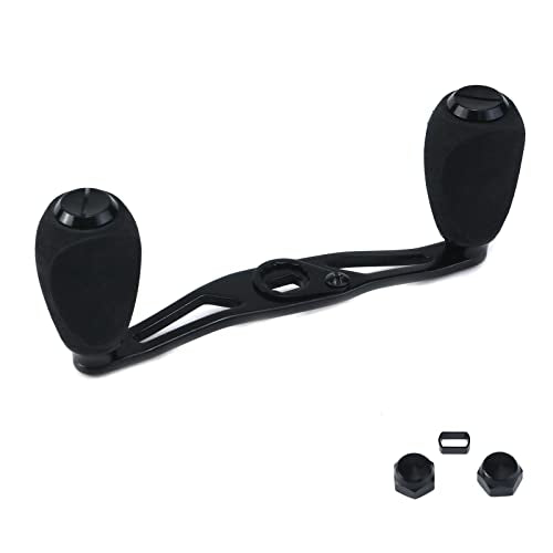 Fishing Reel Handle Fishing Baitcasting Reel Replacement Parts, with EVA Knob and Nut (Black) - color: Black