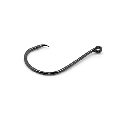 Gamakatsu Circle Offset Point Octopus Hook-Pack of 25 (Black) - size: 4