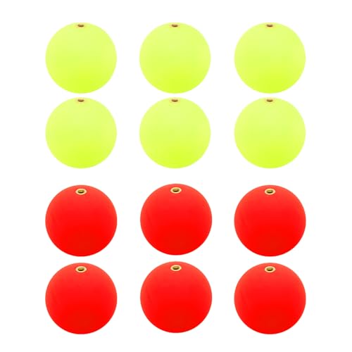 PATIKIL Fishing Bobber, Slip Foam Floats Buoy Rig Stoppers for Crappie Trout Bass Fishing - color: Red,Yellow, size: 1.2 Inch