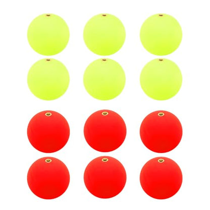 PATIKIL Fishing Bobber, Slip Foam Floats Buoy Rig Stoppers for Crappie Trout Bass Fishing - color: Red,Yellow, size: 1.2 Inch