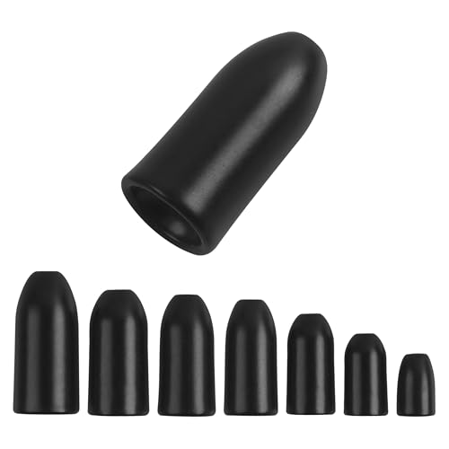 Tungsten Bullet Sinkers Fishing Weights, Flipping Sinkers Worm Weights for Bass Fishing Texas Rig, Carolina Rig, Size 1/16 1/8 3/16 1/4 5/16 3/8 1/2 oz - size: 1/2OZ-3PCS, style: Black
