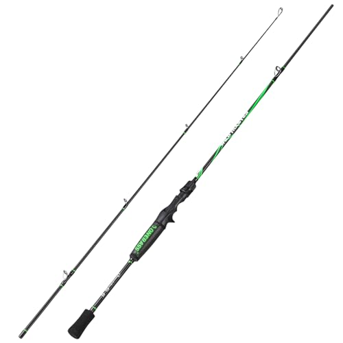 One Bass Fishing Rod, Lightweight Graphite Spinning & Casting Rod with Super Polymer Handle - color: Casting Rod, size: 6'0"