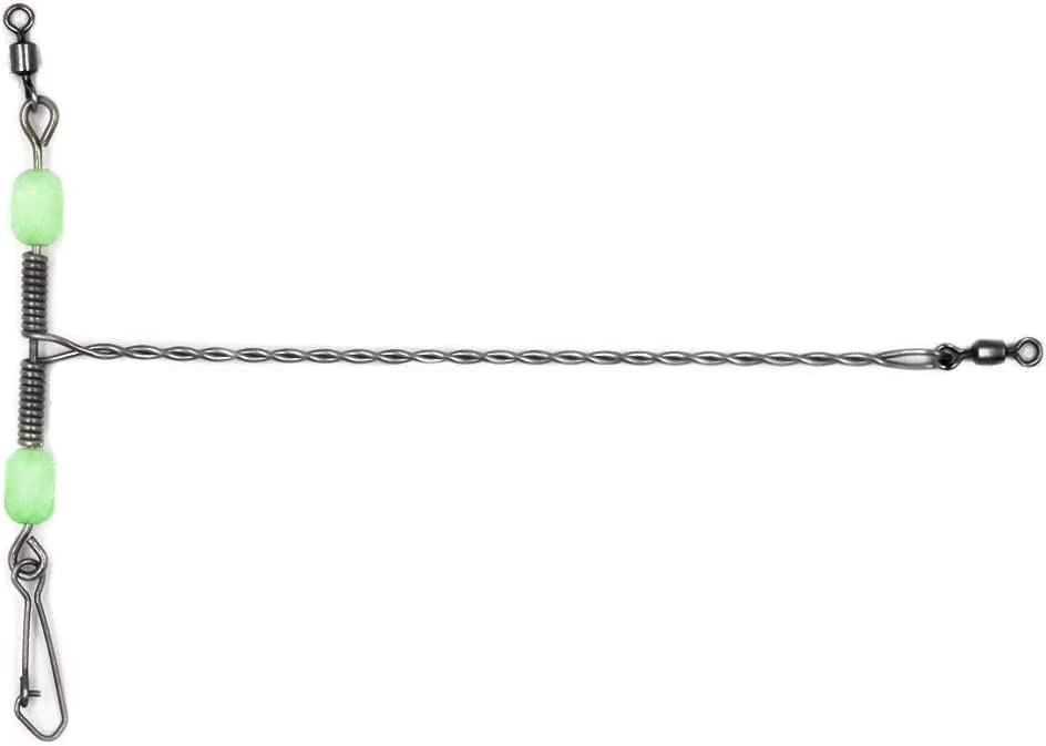 Bottom Fishing Rigs Wire Trace: 10pcs Heavy Duty Steel Drop Leader for Surf and Saltwater Gear