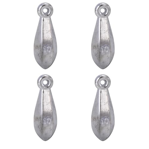 Sougayilang Fishing Weights Sinkers Bank Sinkers Bullet Weights for Surf Fishing Pier Bank Fishing Saltwater Fishing Gear 1oz to 12oz - size: 10oz 4pcs