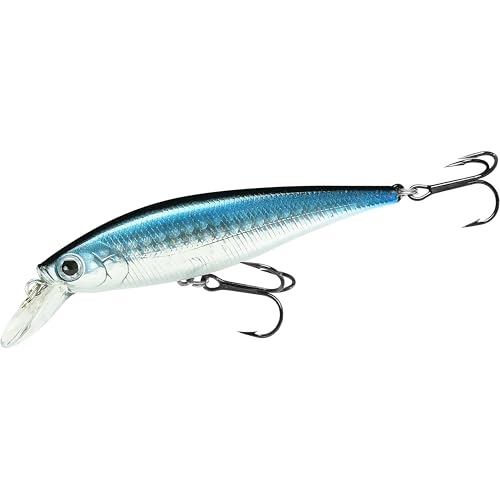 LUCKY CRAFT Pointer 78SP Fishing Lures, 3" Freshwater Bass & Trout Lures, Suspending 4ft-5ft Depth, Jerkbait, Bass Fishing Gear and Accessories, Ghost & Aurora - color: 352 Lens Aurora Black