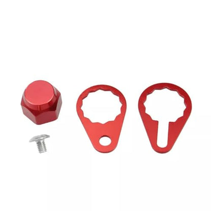 Baitcasting Fishing Reel Screw Nut Locking Cap Crank Handle Compatible with Abu Daiwa Okuma - color: Red, style: Right