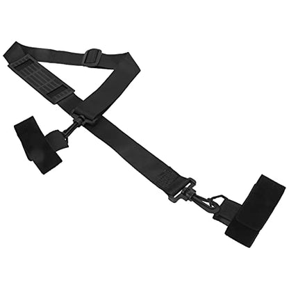 Fishing Rod Shoulder Strap | Adjustable Sling Band for 2 + Rods | Convenient Carry Belt for Travel/Hiking/Boating | Lightweight Nylon & EVA Material | 63-112cm Length