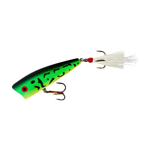 Rebel Lures Pop-R Topwater Popper Fishing Lure - color: Fire Tiger, style: Magnum Pop-r (1/2 Oz)