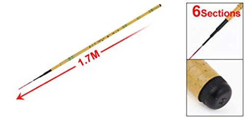 XMHF Traveling Fishing Rod 6 Sections Telescopic Pole Retractable Angling Fishing Pole Rod 1.7M Length - size: 1.7M