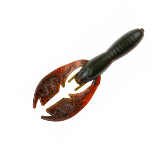 BAITFUEL Baby PACA Craw - color: Green Pumpkin TX Red