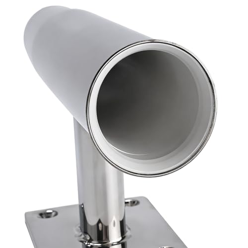 YaeMarine 2/4Pcs Tournament Style Stainless Steel Wall /Transom Mount Rod Holders for Marine Boat - style: 90 Degree-2pcs