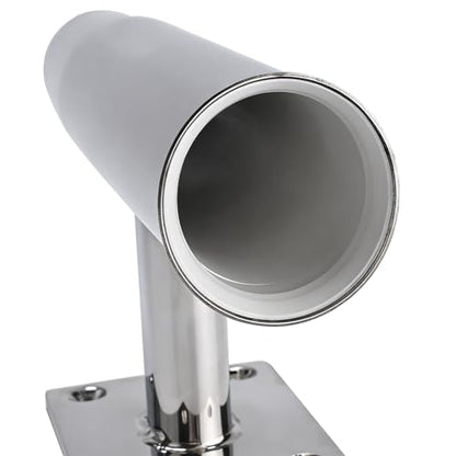 YaeMarine 2/4Pcs Tournament Style Stainless Steel Wall /Transom Mount Rod Holders for Marine Boat - style: 90 Degree-2pcs