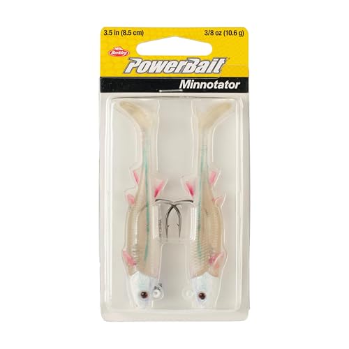 Berkley PowerBait Minnotator Fishing Soft Bait - color: HD White Shiner, size: 3.5 in - 3/8 oz