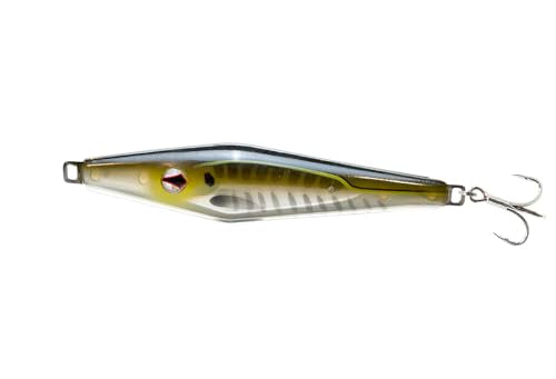 Nomad Tackle Slidekick Surface Iron Fishing Lure, 120g / 4.25 oz, Saltwater Surface Iron Jig for Casting, Metal Fishing Lure Ideal for Yellowtail, Bluefin - color: Jac Mack