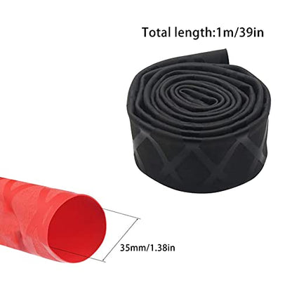Heat Shrink Tubing, Heat Shrink Wrap Tube Sleeve for Fishing Rods Grip Handle with Non Slip and Insulation Yellow (Diameter 35mm, Length 39in) - color: Yellow, size: Diamter:35mm Length:39