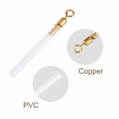 50Pcs Fishing Swivels with Tube Floats - 3 Sizes Copper & PVC Adapters for Long-line and Waggler Fishing Multi-Purpose Fishing Accessories - size: Small