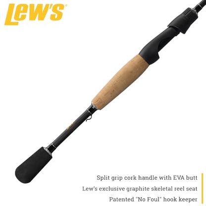 Lew's American Hero Tier 1 Casting Fishing Rod, HM50 Graphite Blank with Stainless Steel Guides, Split Grip EVA Handle, Multicam - size: 7'0", style: Light Power, 2-piece