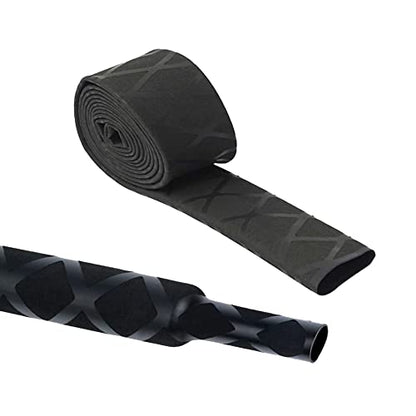 Heat Shrink Tubing, Heat Shrink Wrap Tube Sleeve for Fishing Rods Grip Handle with Non Slip and Insulation Black (Diameter 35mm, Length 39in) - color: Black, size: Diamter:35mm Length:39