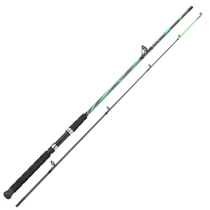 Sougayilang Spinning Rods, Strong Carbon&Glass Composite Fishing Pole with Stainless Steel Line Guides for Catfish- 7'0" - color: Green