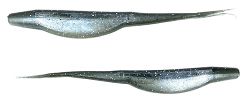 Phat Pak Baits - Drunkin Shad Zoom Super Fluke Style Soft Jerkbait 5" 20ct Soft Plastic Bass Fishing Lure - color: Hologram Green Shiner