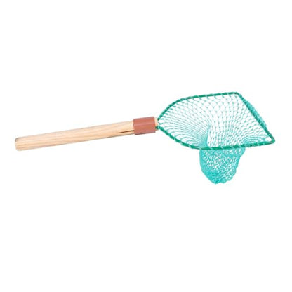 Wood Handle Fishing Net 30cm Small Frame with Large Mesh Netting for Outdoor and Household Fishing Handheld Fish Landing Net Accessory for Freshwater