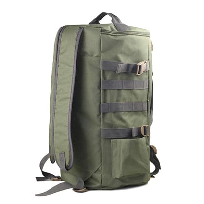 HURRISE Fishing Tackle Bag, Multifunctional Large Capacity Fishing Backpack Outdoor Travel Camping Fishing Rod Reel Tackle Bag Shoulder Bag Luggage Bag (Army green) - color: Army Green