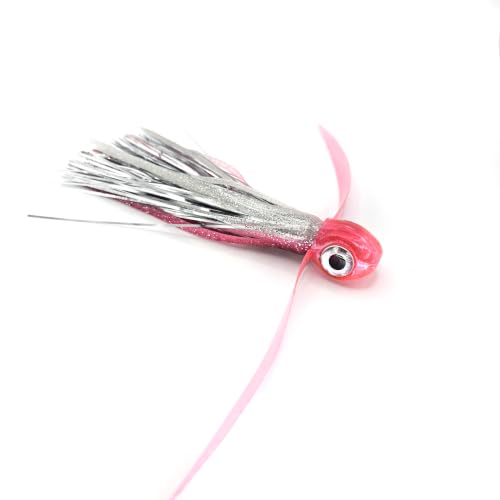 Saltwater Big Game Fishing Lure, for Offshore trolling (FlyBoy) - color: Pink Tiger Double Flash