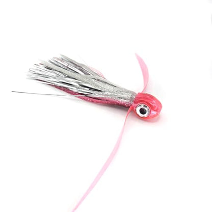 Saltwater Big Game Fishing Lure, for Offshore trolling (FlyBoy) - color: Pink Tiger Double Flash