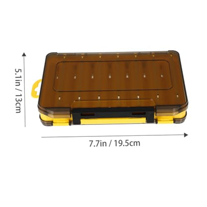 2pcs Fishing Lure Organizer Drain Design Multi-Compartment Bait Storage Box for Soft and Hard Lures for Freshwater Fishing Gear and Accessories