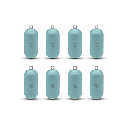 Lead Free Fishing Weights Sinkers 80g-1000g Coated Raindrop Weights Bank Sinkers Cylindrical Deep Drop Weights Assorted Sizes Bag Non-Lead Fishing Weights Saltwater for Bottom Fishing - style: 180g(6.35oz)-8pcs