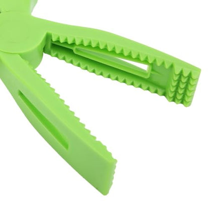 2 Pcs Fishing Pliers 8.1 Inch – ABS Fish Grip Clamp with Ergonomic Handle and Lanyard for Saltwater and Freshwater Fishing, Lightweight Portable Tackle Tool - color: Green