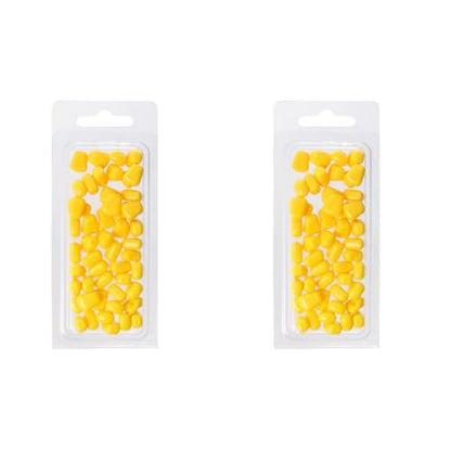100-Piece Boxed Soft Corn Lure, Floating Corn Fake Soft Bait, Silicone Artificial Bait, Ideal for carp Fishing and Outdoor Wild Angling.