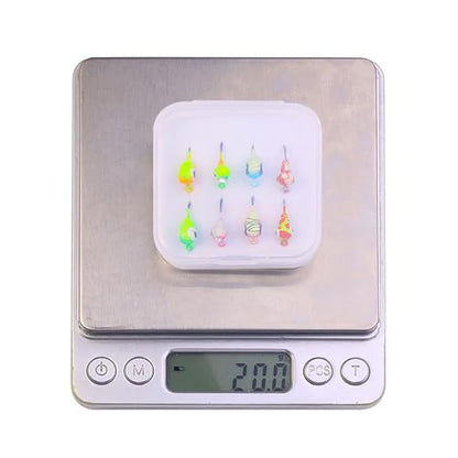 Ice Fishing Jigs Kit Essential Ice Fishing Lures for Beginners to Hook Big Fish and Reel in The Fun! - color: A8Pcs