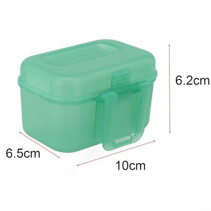 Worm Container Fishing Bait Box, Ventilated Live Bait Storage Case with Waist Buckle, Plastic Lure Holder for Red Worms and Shrimp