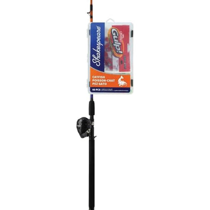 Shakespeare Catch More Fish Spincast Reel and Fishing Rod Combo with Kit - color: Catfish, style: 2024 Model