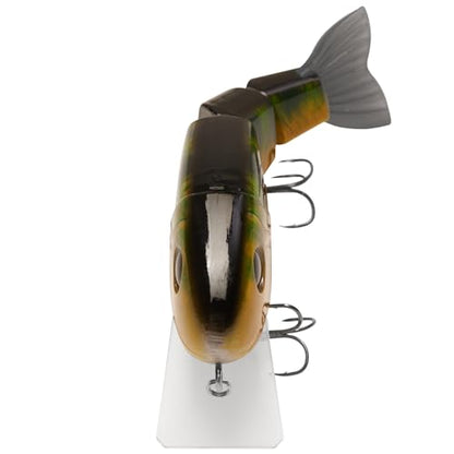 BASSROCK Topwater Fishing Lures for Bass Pike Salmon Floating Swimbait Jointed Crankbait Freshwater Saltwater 4.9in/1.76oz RK1001 - color: Perch, size: 4.9in/1.76oz