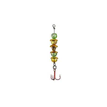 Lindy Wally Talker Ice Fishing Lure for Walleye - color: Green Yellow, size: 1/4 oz