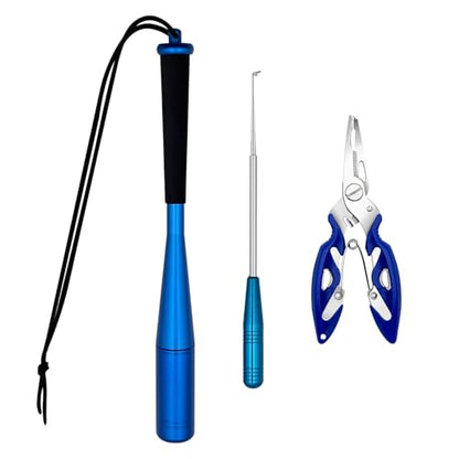 Wonwood_direct Fishing Tool Kit, Fishing Gear with Fish Hook Remover Tool Corrosion-Resistant Fishing Pliers and Fish Stunner Hammer, Stainless Steel Fishing Accessories, for Fishermen