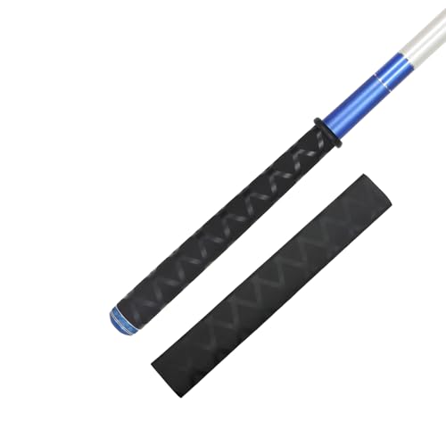 Fishing Rod Handle Grip Pole Wrap X-Tube Heat Shrink Tubing Non-Slip Insulated Abrasion Sleeve-Length:39" Diameter:45/64" (Black) - color: Black, size: Diamter:18mm"(45/64 inch)