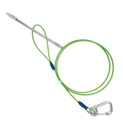 Fishing Fish Stringer Fish Needle Hook Stringer with Coated Stainless Steel Cable for Saltwater Freshwater - color: Carabiner Buckle, size: 1M