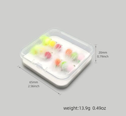 12pcs Bead Head Salmon Egg Fly Salmon Fish Roe Wet Flies Fast Sinking Trout Lure Steelhead Fishing Artificial Bait Lure