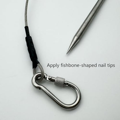 Corrosion-Resistant Fish Needle Hook Stringer, Stainless Steel Spear Fishing Cable & Float for Live Fishes Holder Accessories Saltwater Fishing Accessories - size: 2 meters